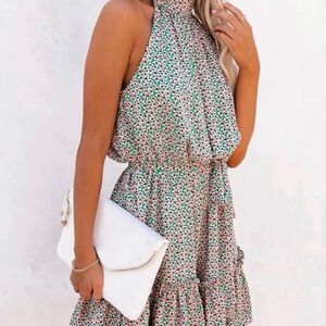 New Ditsy Floral Print Sleeveless Lightweight Dress  Sz XL